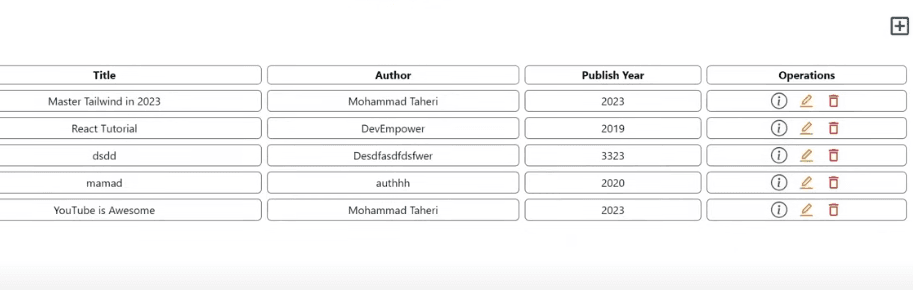Bookstore app UI