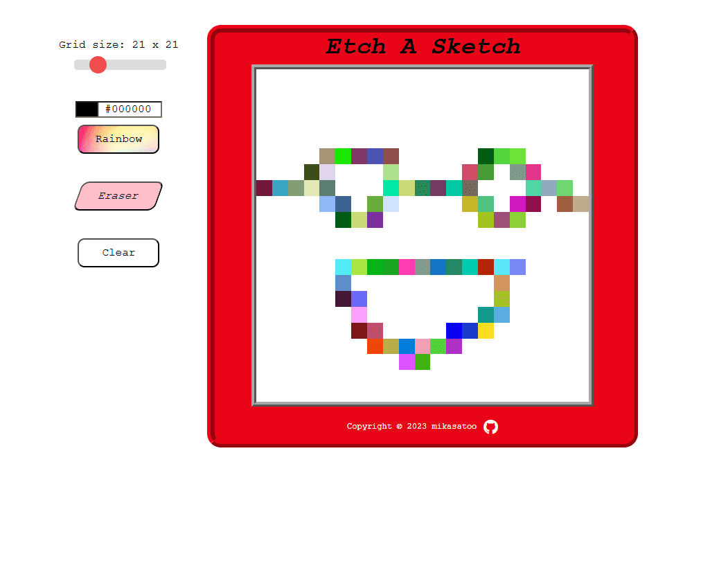 Etch-A-Sketch app UI